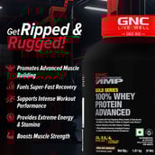 4 - GNC Amp Gold Series 100% Whey Protein Advanced,  4 lb  Double Rich Chocolate 