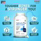 1 - GNC Calcium Plus with Magnesium and Vitamin D3 (1000mg),  180 tablet(s)  Unflavoured