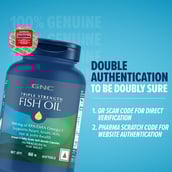7 - GNC Triple Strength Fish Oil Plus,  60 softgels 