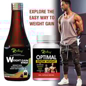 7 - Riffway Weight Gain Syrup 200 ml & Optimal Grow Weight 30 Capsules Combo,  2 Piece(s)/Pack  Unflavoured 