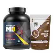 MuscleBlaze Super Gainer XXL 3 kg & High Protein Oats 400 g Combo