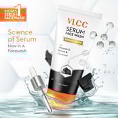 2 - VLCC Bright Glow Serum Face Wash,  100 ml  with Vitamin C Serum & Charcoal 