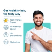 8 - HealthKart HK Vitals Hair Strength&nbsp;Biotin Gummies,  60 gummies  Mango