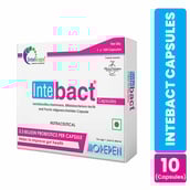 10 - Dr. Morepen Intebact 3.3 BN Probiotics,  10 capsules  Unflavoured 