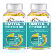 1 - Dr. Morepen Omega-3 Deep Sea Fish Oil 500mg (Pack of 2),  60 softgels 