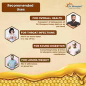 5 - Dr. Morepen 100% Pure Organic Honey,  250 g  Raw & Unfiltered (Pack of 2) 