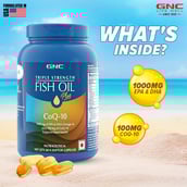 2 - GNC Triple Strength Fish Oil Plus,  60 softgels 