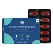 2 - Tata 1mg Calcium, Vitamin D3 & Zinc,  30 tablet(s)  Unflavoured 
