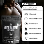 4 - Gentle Beast Multi Flavored Whey Protein,  4.4 lb  Belgian Chocolate, Mango and Cookies & Cream 