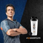 4 - AS-IT-IS Nutrition ATOM Shaker Bottle with Mixer Ball,  White  800 ml 