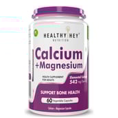 1 - HealthyHey Nutrition Calcium with Magnesium,  60 veggie capsule(s)  Unflavoured 