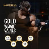 4 - Nakpro Gold Weight Gainer,  2.2 lb  Double Rich Chocolate (Pack of 5) 