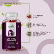 5 - Simply Herbal Hair Vitamin Gummies with Biotin,  30 gummies  Unflavoured (Pack of 2) 
