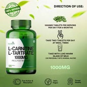 5 - Simply Herbal L-Carnitine with L-Tartrate 1000mg, 120 tablet(s) Unflavoured (Pack of 2)