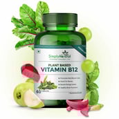 3 - Simply Herbal Plant Based Vitamin B12,  60 capsules  Unflavoured (Pack of 4) 