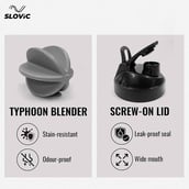 2 - SLOVIC Leakproof Gym Shaker Bottle,  Black  700 ml 