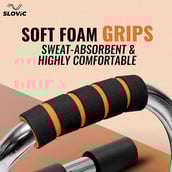 4 - SLOVIC Push up Bar - Twisted, Black Orange Free Size