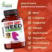 3 - Humming Herbs Horny Goat Weed with Maca Root,  90 capsules 