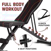 2 - SLOVIC Adjustable Gym Bench for Home Workout Incline Decline Bench with 7 Positions - Red\Black