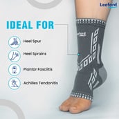 3 - Leeford Designer Ankle Support for Pain Relief, Grey Large