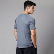 4 - MuscleBlaze Active Tee Half Sleeve,  Nardo Grey  Large