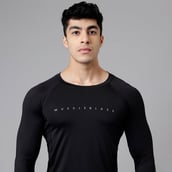 6 - MuscleBlaze Compression Muscle Tee Full Sleeve,  Midnight Black  Large