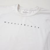 2 - MuscleBlaze Compression Muscle Tee Full Sleeve, Polar White X-Large