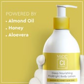4 - VLCC Clinic Deep Nourishing ProBright Body Lotion,  300 ml  Almond Oil + Honey + Aloe Vera