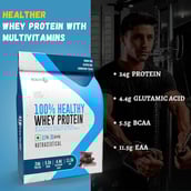 4 - HealthER 100% Healthy Whey Protein,  2.2 lb  Chocolate 