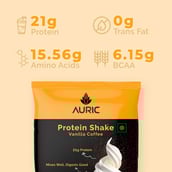 3 - Auric Protein Shake,  8 sachets/pack  Vanilla Coffee 