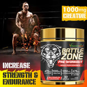 7 - Vitaminnica Battle Zone Pre-Workout,  0.53 lb  Blue Raspberry 