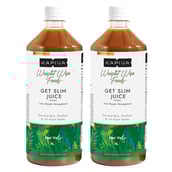 1 - Kapiva Get Slim Juice (Supports Weight Management), Unflavoured (Pack of 2) 1 L