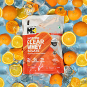 5 - MuscleBlaze Biozyme Clear Whey Isolate,  1.2 lb  Icy Orange