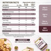 8 - Pintola All Natural Almond Butter,  Creamy  0.350 kg 