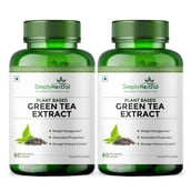 1 - Simply Herbal Green Tea Extract 500mg,  80 veggie capsule(s)  Unflavoured (Pack of 2) 