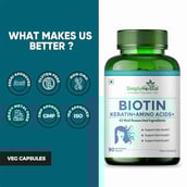 4 - Simply Herbal Biotin 10000mcg+,  90 capsules  Unflavoured (Pack of 3) 