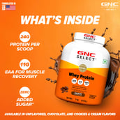 5 - GNC Select Whey Protein,  4.4 lb  Chocolate (with Shaker) 