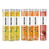 1 - Big Flex Vitamin-C, 20 tablet(s) Orange & Lemon (Pack of 6) with Apple Cider Vinegar 20 Effervescent Tablets