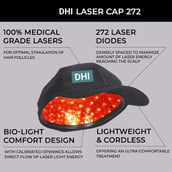 5 - DHI Laser Cap,  Black  Free Size with 272 Medical Grade Lasers 