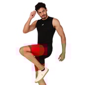 8 - Redesign Nylon Compression Cut Sleeve Tshirt,  Black  3XL 