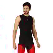 2 - Redesign Nylon Compression Cut Sleeve Tshirt, Black XL