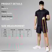 MuscleBlaze Active Tee Half Sleeve,  Midnight Black  X-Large