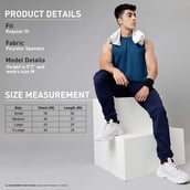 MuscleBlaze Delt Tank,  Teal Blue  Small