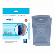 1 - Leeford Soft Designer Knee Cap,  Grey  Large 