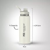 4 - MuscleBlaze Sports Insulated Bottle, Blizzard White 1 L