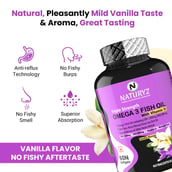 3 - Naturyz Vanilla Flavoured Omega 3 Fish Oil with Vitamin D, 60 softgels