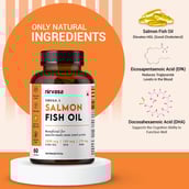 4 - Nirvasa Omega 3 Salmon Fish Oil,  60 softgels 
