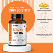 4 - Nirvasa Omega-3 Salmon Fish Oil (Pack of 4),  60 softgels 