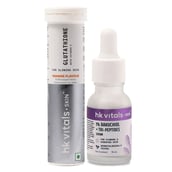 HealthKart HK Vitals Glutathione Effervescent 15 Tabs Orange & Bakuchiol Serum 15 ml Combo