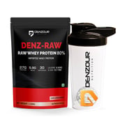 1 - Denzour Nutrition Denz-Raw Whey Protein,  2.25 lb  Unflavoured (with 500ml Shaker) 